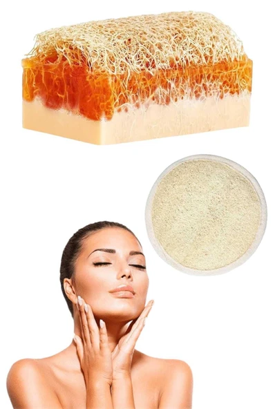 2li Doğal Set Kabak Lifli Keçi Sütü Ballı Sabun Peeling Bakım Sıkılaştırma Akne Temizleme Yüz Pedi ürün görseli 1