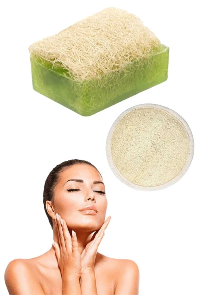 2'li Doğal Set Kabak Lifli Avokado Sabun Peeling Bakım Sıkılaştırma Akne Temizleme Lifli Yüz Pedi ürün görseli 1