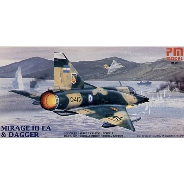 PM Model 207 1/72 Mirage III EA ve Dagger Jet Avcı Uçağı Demonte Plastik Maketi ürün görseli 1