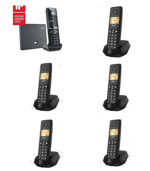 Gigaset C550 IP PURE-100 6 Dahili Dect Telsiz Kablosuz Telefon Santrali ürün görseli 1