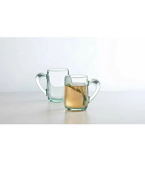 Paşabahçe Aware Collection 2’li Kalp Kulplu Bardak 335 ml  Şık Cam Bardak Seti ürün görseli 1