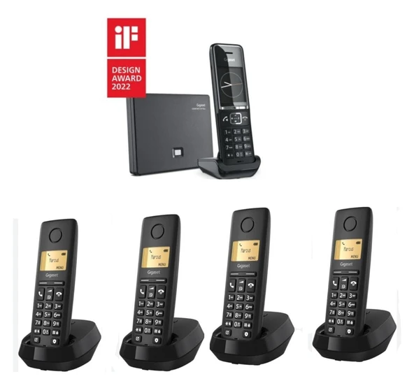 Gigaset C550 IP PURE-100 5 Dahili Dect Telsiz Kablosuz Telefon Santrali ürün görseli 1