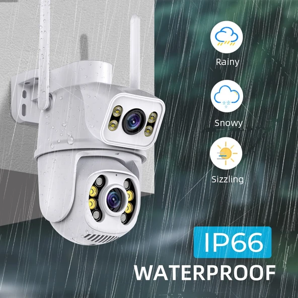 uKRon RX-29AI 6 MP Çift Lens Wifi Smart 360 Full Hd Sesli Ip Kamera Icsee Uygulama ürün görseli 1
