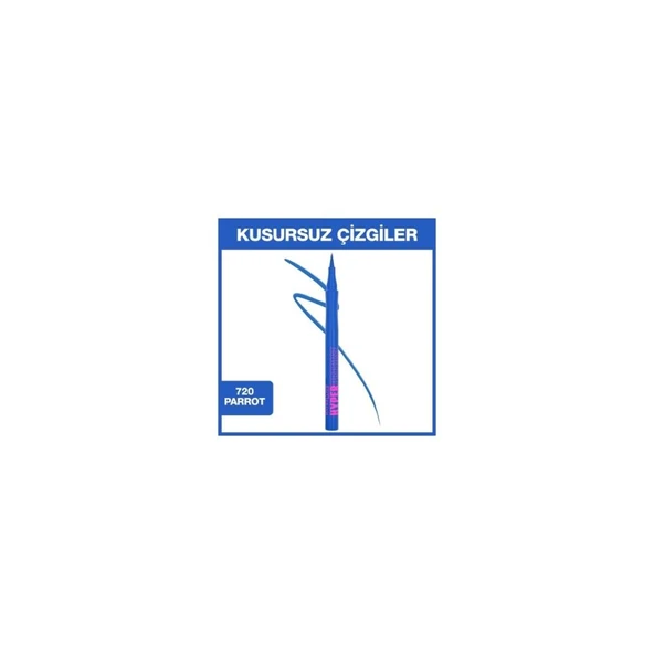 Maybelline New York Hyper Precise All Day Likit Eyeliner Parrot Blue – Gün Boyu Kalıcı, Ergonomik Tasarım ve Kolay Sürüm ürün görseli 1