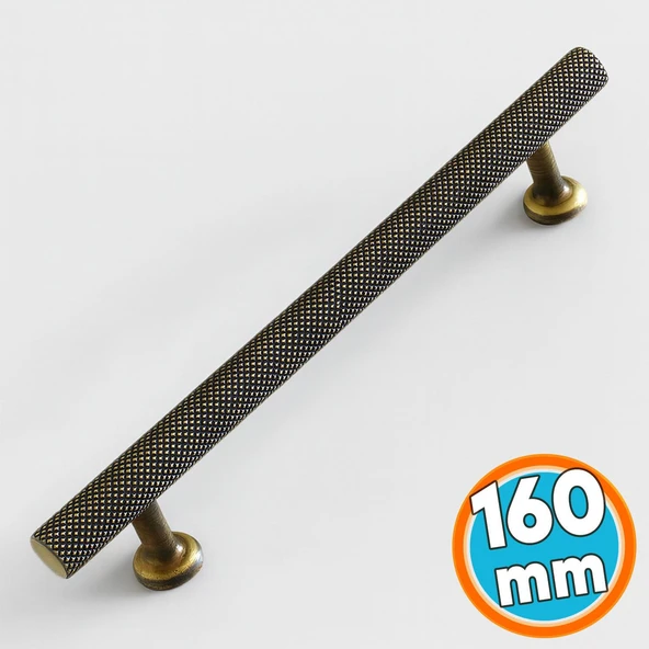 Mobilya Mutfak Çekmece Dolap Dolabı Kulpu Kulbu Kulpları 160 mm Eskitme Antik Sarı Metal ürün görseli 1