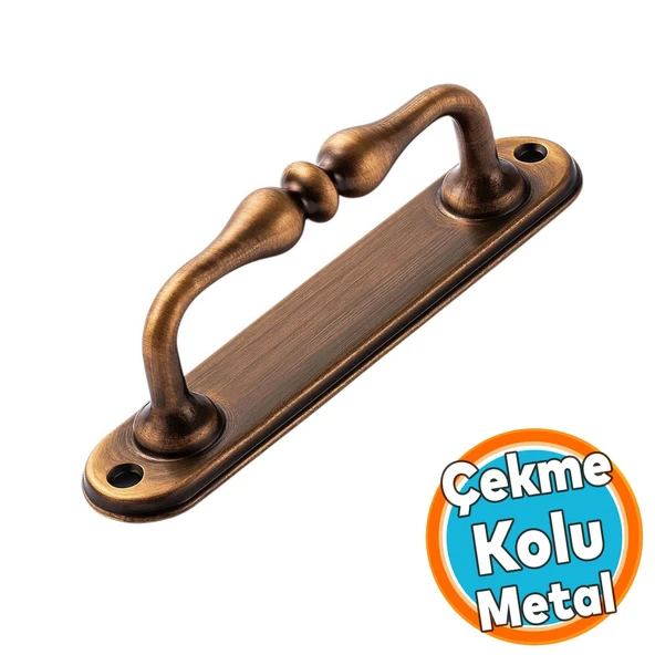 Metal Kapı Çekme Kolu 12 cm Dolap Mobilya Dolap Çekmece Tutamağı Kulp Kulpları Eskitme Antik Bakır ürün görseli 1