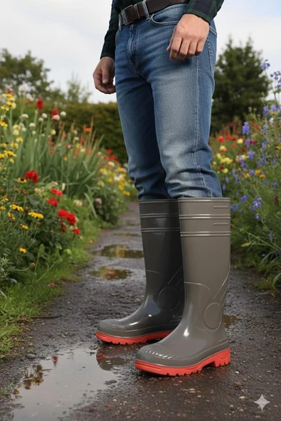 Fort 1199 Ulaş 37 Cm Uzunluk Pvc %100 Su Geçirmez Tarım Çiftçi Sulama İş Çizmesi ürün görseli 1