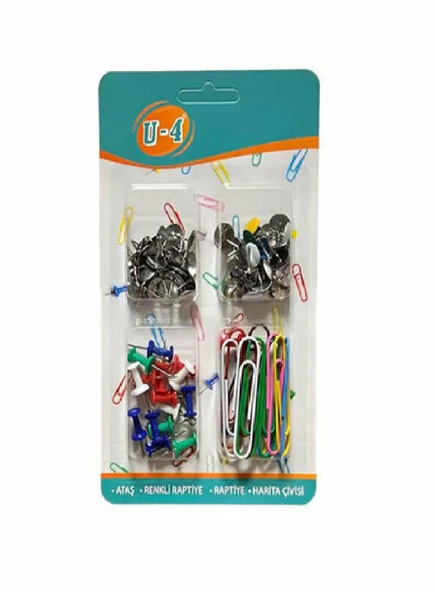U-4 Ofis-Okul Seti (Ataş-Raptiye-Harita Çivisi) U4-1013 4777 ürün görseli 1