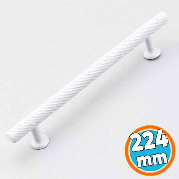 Mobilya Çekmece Mutfak Dolabı Dolap Kulpları Kulbu Kulpu  Beyaz Metal Kulp 224 mm - 22.4 cm ürün görseli 1