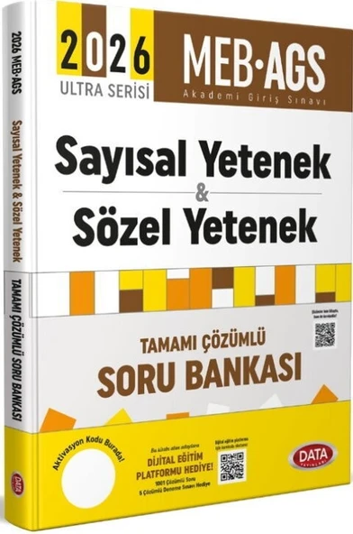 2026 AGS Sayısal Yetenek Sözel Yetenek Ultra Serisi Soru Bankası Data Yayınları ürün görseli 1