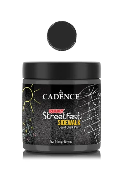 SF09 Siyah Sıvı Tebeşir Boyası 250ML - Cadence Kooky Streetfest ürün görseli 1