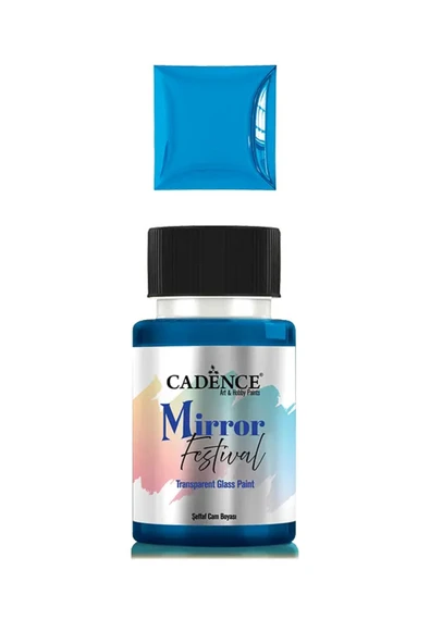 MF06 Mavi Cam Boyası Şeffaf 50ML - Cadence Mirror Festival ürün görseli 1
