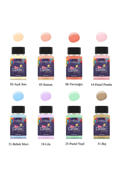 Opak Mum Boyası 8'li Set 50 ML ürün görseli 1