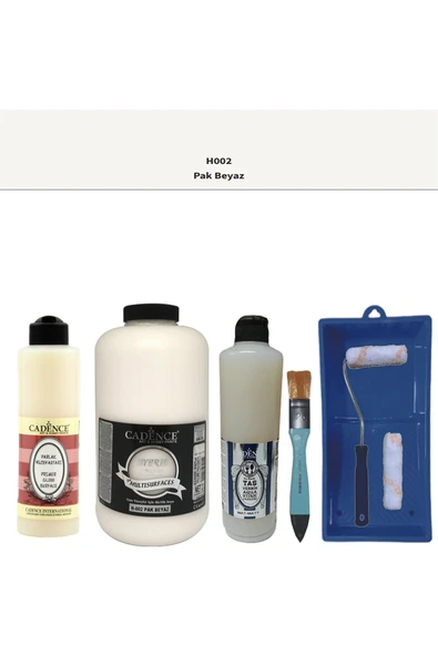 Banyo Mutfak-Cadence Multi H-002 Pak Beyaz 2000Ml Par Yüzey Ast 500Ml Taş Vernik Mat 500Ml S.ruloset ürün görseli 1