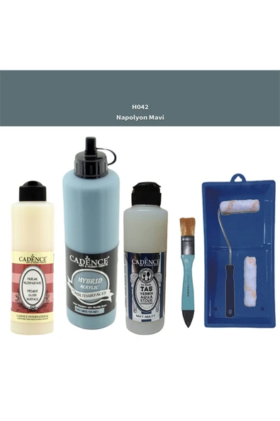 Banyo Mutfak Boyası-Cadence Multi H-042 Napolyon Mavi 500Ml Pya250Ml Taş Vernik Mat 250Ml Saten Rulo ürün görseli 1