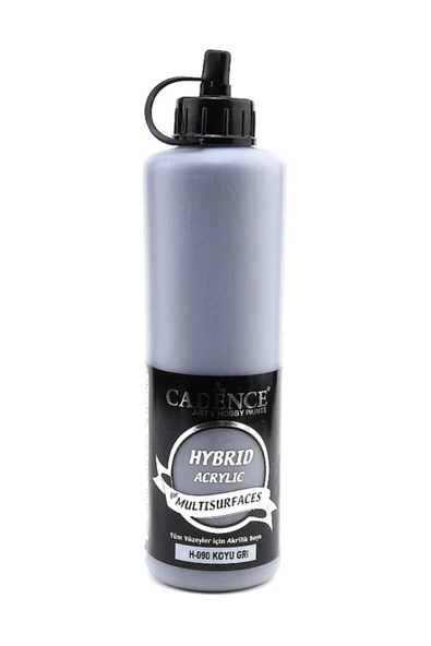 Hybrid Multisurface Akrilik Boya 500 ml. H-090 Koyu Gri ürün görseli 1