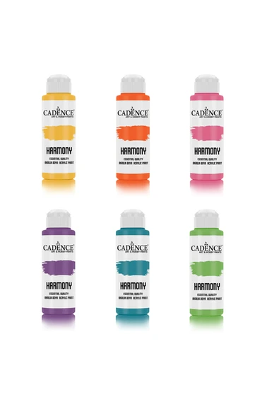 Ekonomik Akrilik Boya 6x120ml Canlı Renkler Avantajlı Paket ürün görseli 1