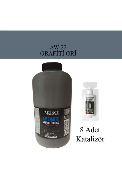 Ambiante Suya Dayanıklı Islak Zemin Boyası aw-22 Grafiti Gri 2 Litre + Katalizör ürün görseli 1
