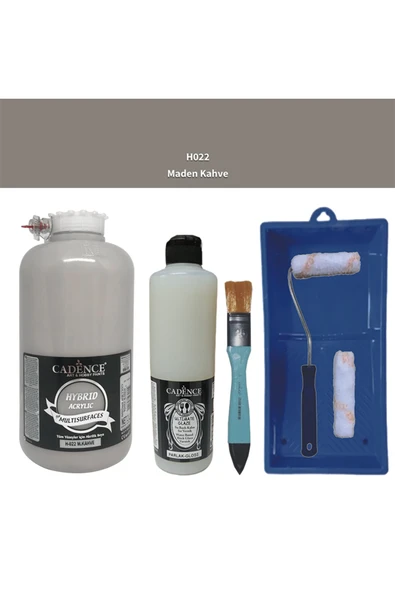 Multisurface H-022 M. Kahve 2Lt Ultimate Parlak Vernik 500Ml Saten Rulo Set ürün görseli 1