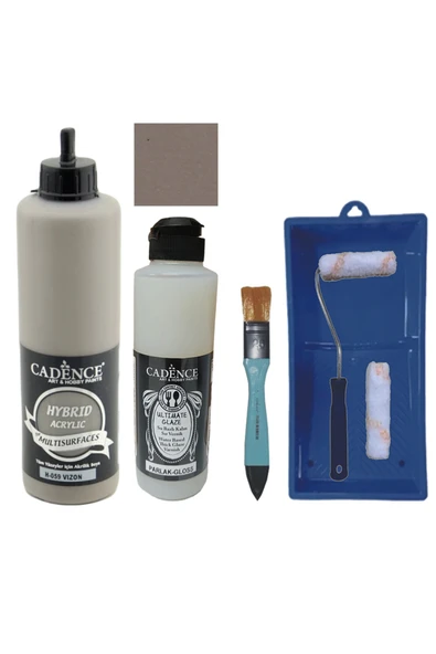 Mobilya Boyası-Cadence Multisurface H-059 Vizon 500Ml Ultimate Vernik Parlak 250Ml Saten Rulo Set ürün görseli 1