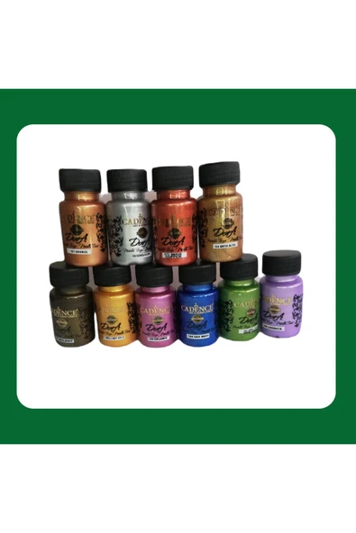 10 Renk (50 Ml) Dora Metalik Boya Set4 - Çok Renkli - Belirtilmemiş - Üniversite ürün görseli 1