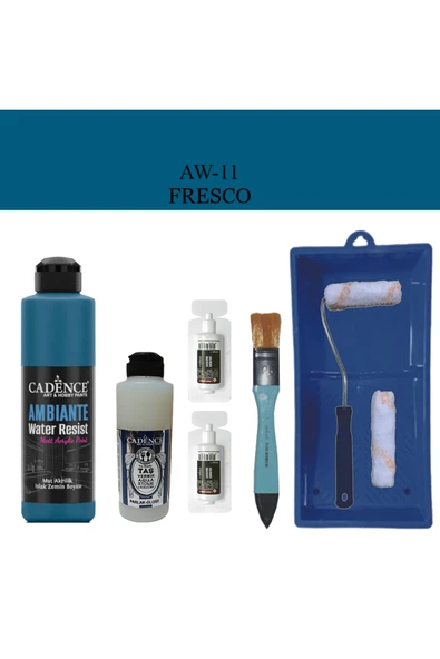 Fayans Tezgah B-Ambiente Islak Zemin Aw-11 Fresco 250Ml Katalizör 20Gr Taş Vernik 120 Saten Rulo Set ürün görseli 1