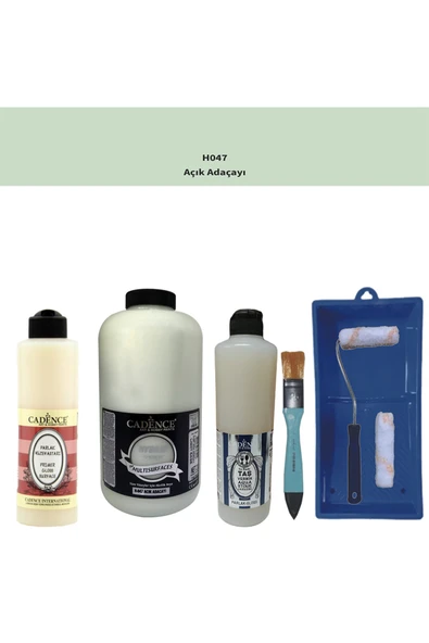 Banyo Mutfak Boyası- Multi H-047 Açık Adaçayı 2lt Pya 500ml Taş Vernik Parlak 500ml Ruloset ürün görseli 1