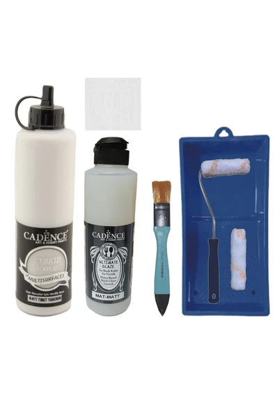 Mobilya Boyası-Cadence Multisurface H-077 Tibet Yasemini 500Ml Ultimate Vernik Mat 250Ml SateRuloSet ürün görseli 1