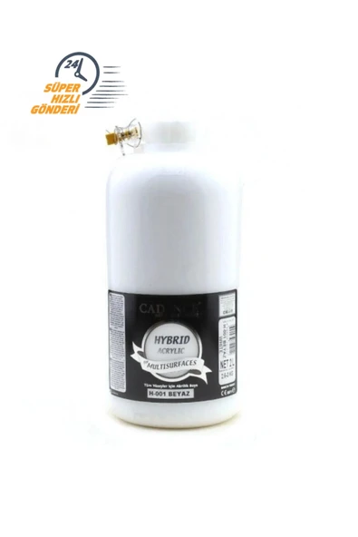 Beyaz 2 Litre Multisurface Hybrid Akrilik Boya H-001 Beyaz-mobilya Dolap Yenileme Boyası ürün görseli 1