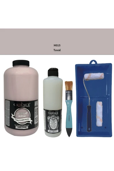 Mobilya Boyası-Cadence Multisurface H-015 Tuval 2000Ml Ultimate Vernik Mat 500Ml Saten Rulo Set ürün görseli 1