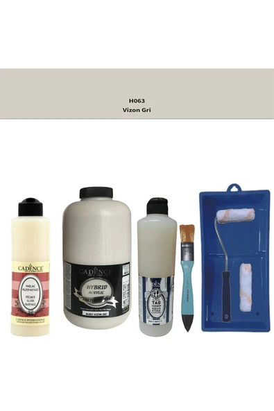 Banyo Mutfak-Cadence Multi H-063 Vizon Gri 2000Ml Par Yüzey Ast 500Ml Taş Vernik Mat 500Ml ruloset ürün görseli 1