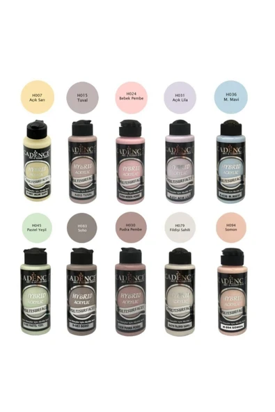 Akrilik Boya Seti 120 Ml 10 Lu Pastel Renkler ürün görseli 1