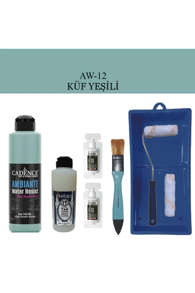 Fayans Tezgah B-Ambiente Islak Zemin Aw-12 KüfYeşil 250Ml Katalizör20Gr TaşVernikMat120 SatenRuloSet ürün görseli 1
