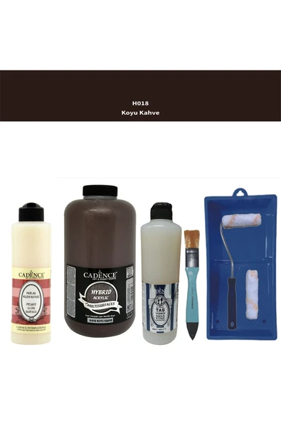 Banyo Mutfak-Cadence Multi H-018 Koyu Kahve 2000Ml Par Yüzey Ast 500Ml Taş Vernik Mat 500Ml ruloset ürün görseli 1