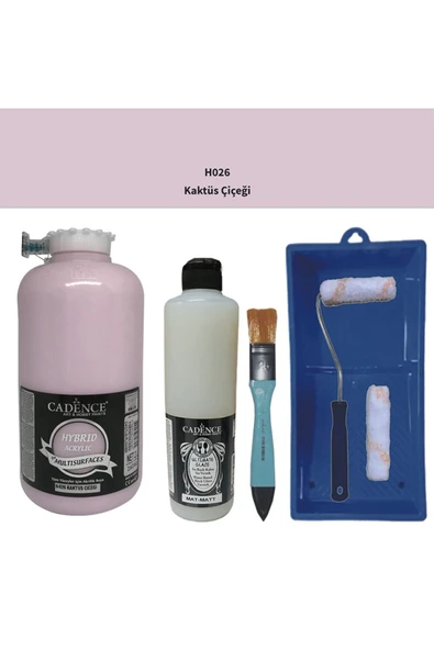 Mobilya Boyası-Multisurface H-026 KaktusÇiçeği 2000Ml Ultimate Vernik Mat 500Ml SatenRuloSet ürün görseli 1