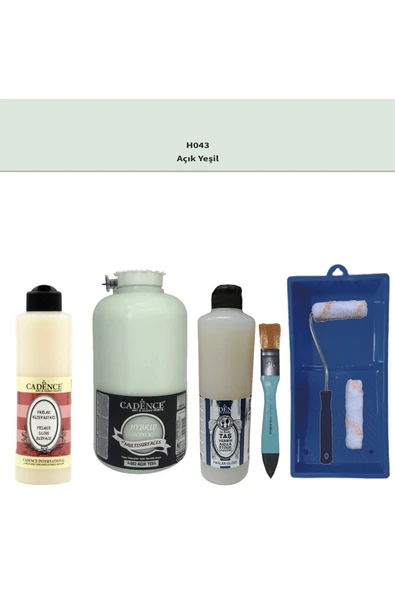 Banyo Mutfak Boyası-Cadence Multi H-043 Açık Yeşil 2Lt Pya 500Ml Taş Vernik Parlak 500Ml Ruloset ürün görseli 1