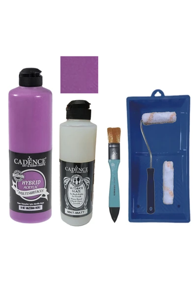 Mobilya Boyası-Cadence Multisurface H-107 Hazeran Moru 500Ml Ultimate Vernik Mat 250Ml SatenRuloSet ürün görseli 1