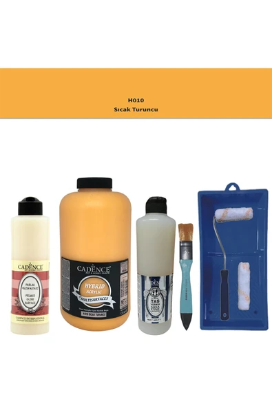 Banyo Mutfak-Cadence Multi H-010 Sıcak Turuncu 2000Ml PAr Yüz Ast 500Ml Taş Vernik Mat 500Ml ruloset ürün görseli 1