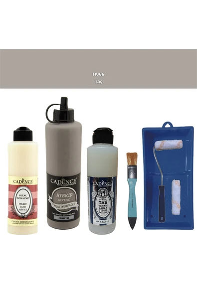 Banyo Mutfak Boyası-Cadence Multi H-066 Taş 500Ml Pya250Ml Taş Vernik Mat 250Ml Saten Rulo ürün görseli 1