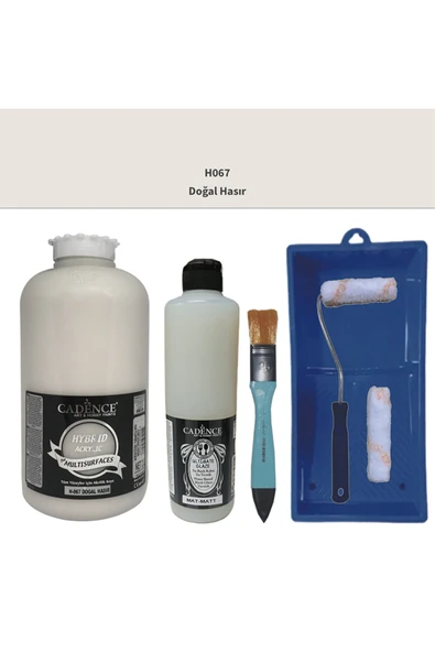 Mobilya Boyası-Cadence Multisurface H-067 Doğal Hazır 2000Ml Ultimate Vernik Mat 500Ml SatenRuloSet ürün görseli 1
