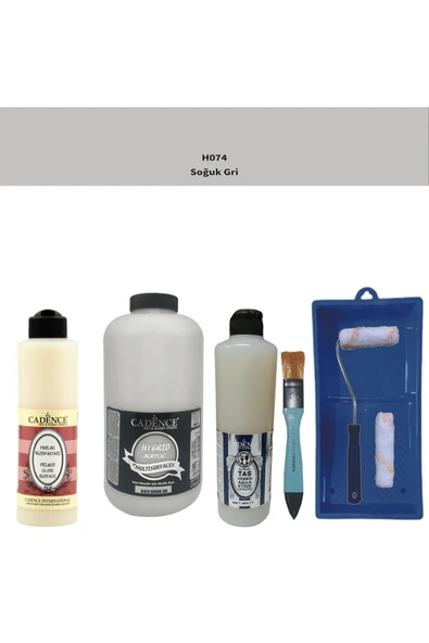 Banyo Mutfak-Cadence Multi H-074 Soğuk Gri 2000Ml Par Yüzey Ast 500Ml Taş Vernik Mat 500Ml ruloset ürün görseli 1