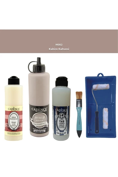 Banyo Mutfak Boyası-Cadence Multi H-082 Kahire Kahvesi 500Ml Pya250Ml Taş Vernik 250Ml Saten Rulo ürün görseli 1