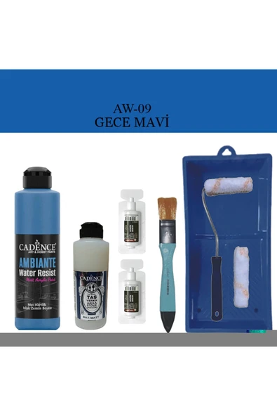 Fayans Tezgah B-Ambiente Islak Zemin Aw-09 GeceMavi 250Ml Katalizör20Gr TaşVernikMat120 SatenRuloSet ürün görseli 1