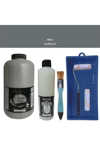 Mobilya Boyası-Cadence Multisurface H-081 Grafiti Gri 2Lt Ultimate Parlak Vernik 500Ml ürün görseli 1