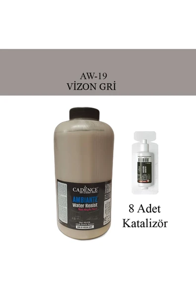 Ambiante Suya Dayanıklı Islak Zemin Boyası aw-19 Vizon Gri 2 Litre + Katalizör ürün görseli 1