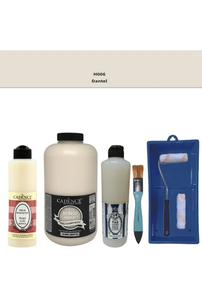 Banyo Mutfak Boyası-Cadence Multi H-006 Dantel 2Lt Pya 500Ml Taş Vernik Parlak 500Ml Ruloset ürün görseli 1