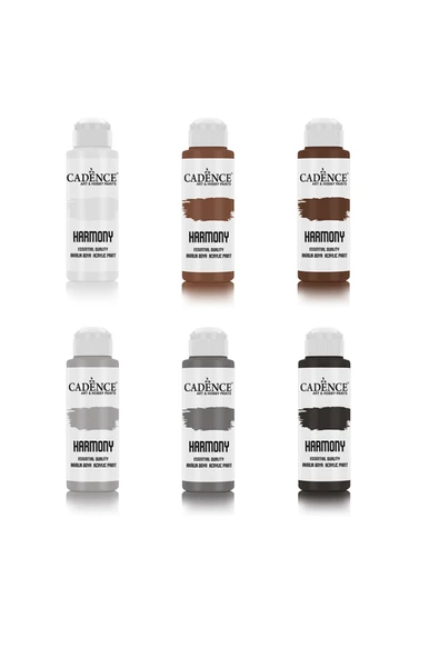 Ekonomik Akrilik Boya 6x120ml Koyu Renkler Avantajlı Paket ürün görseli 1