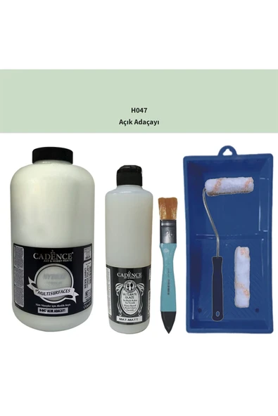 Mobilya Boyası Cadence Multisurface H-047 Açık Adaçayı 2000 ml Ultimate Vernik Mat 500 ml ürün görseli 1