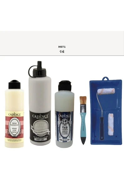 Banyo Mutfak Boyası-Cadence Multi H-071 Çığ 500Ml Pya250Ml Taş Vernik Parlak 250Ml Saten Rulo ürün görseli 1