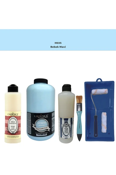 Banyo Mutfak-Cadence Multi H-035 Bebek Mavi 2000Ml Par Yüzey Ast 500Ml Taş Vernik Mat 500Ml ruloset ürün görseli 1